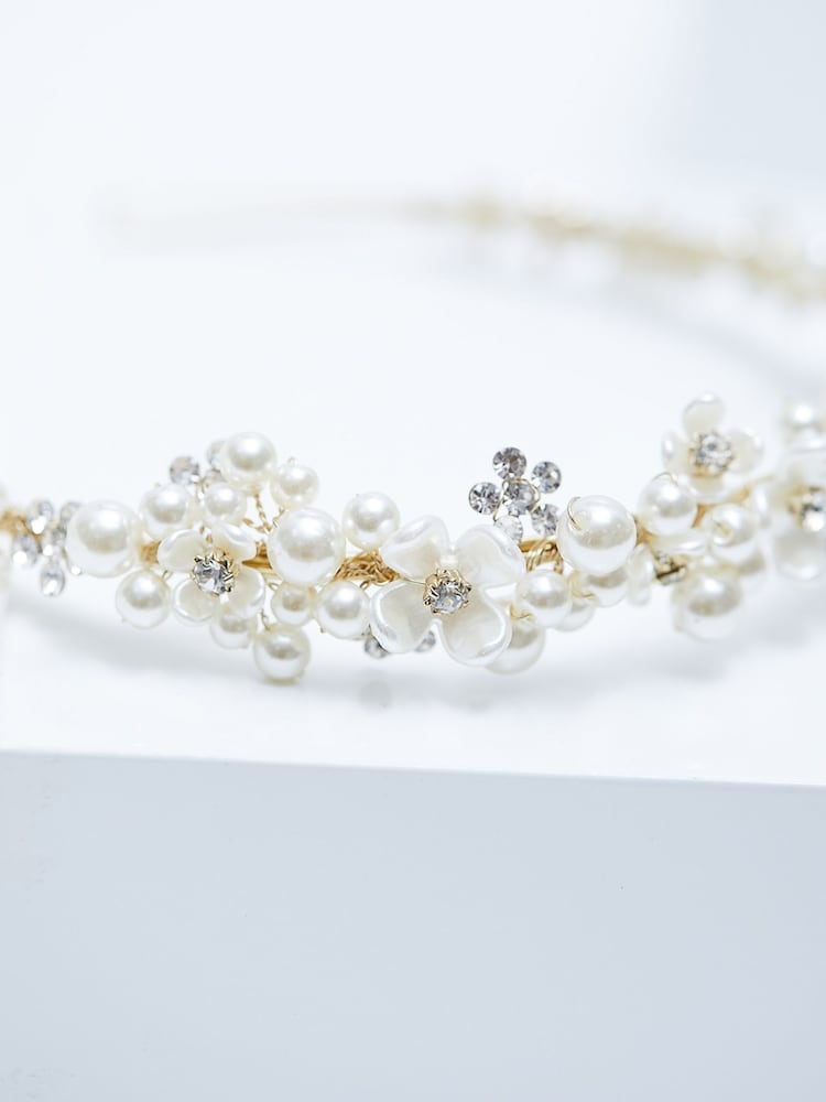 Jon Richard Gold Floral Tiara - Image 5 of 5 Jon Richard Gold Floral Tiara - Image 5 of 5