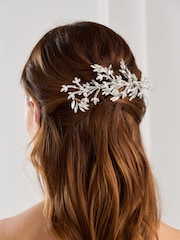 Jon Richard Silver Crystal Leaf Side Tiara - Image 2 of 2