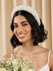 Jon Richard Cream Pearl Embellished Headband - Image 1 of 3
