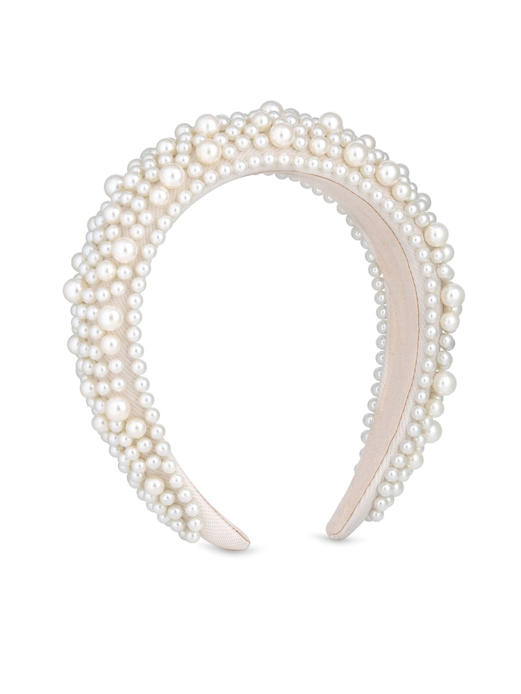 Jon Richard Cream Pearl Embellished Headband - Image 3 of 3