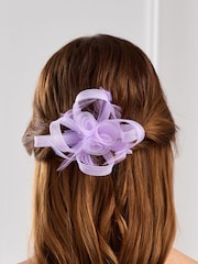 Jon Richard Purple Small Feather Fascinator Clip - Image 2 of 3