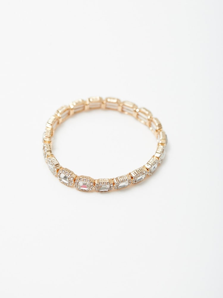 Jon Richard Gold Tone Crystal Stretch Bracelet - Image 1 of 3