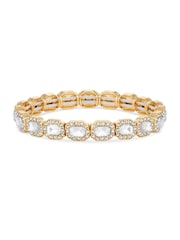 Jon Richard Gold Tone Crystal Stretch Bracelet - Image 3 of 3