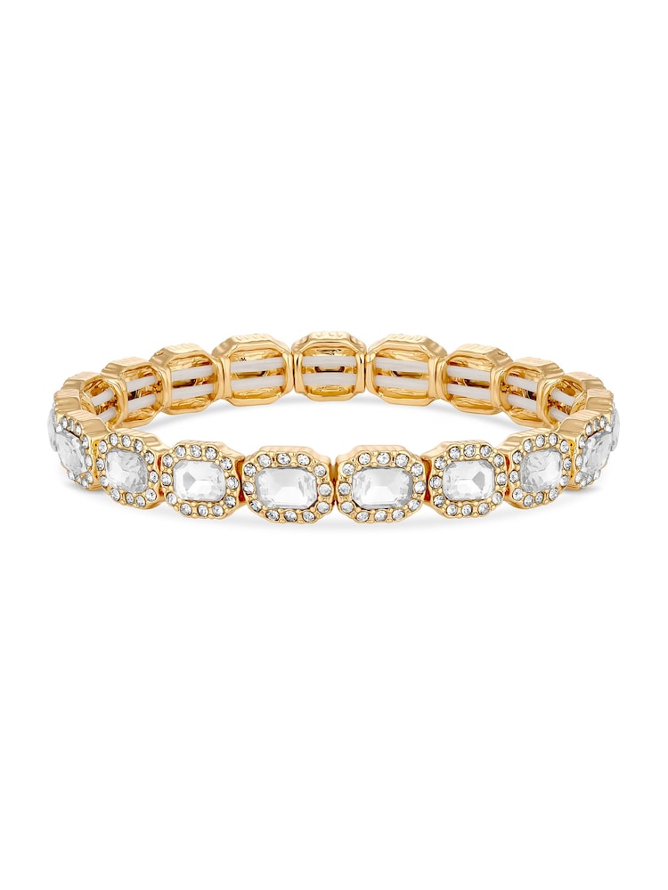 Jon Richard Gold Tone Crystal Stretch Bracelet - Image 3 of 3