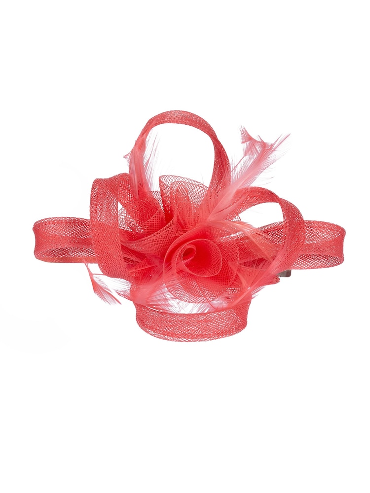 Jon Richard Pink Small Feather Fascinator Clip - Image 1 of 4