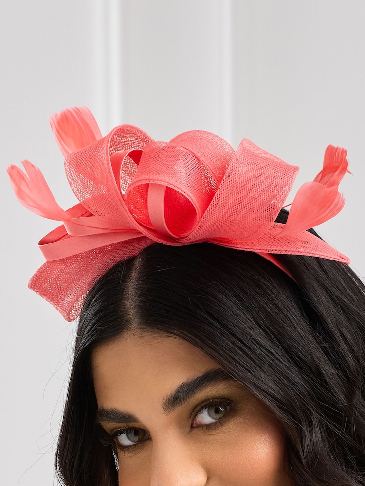 Jon Richard Pink Medium Fascinator Headband - Image 3 of 3