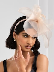 Jon Richard Nude Hat Fascinator - Image 2 of 3