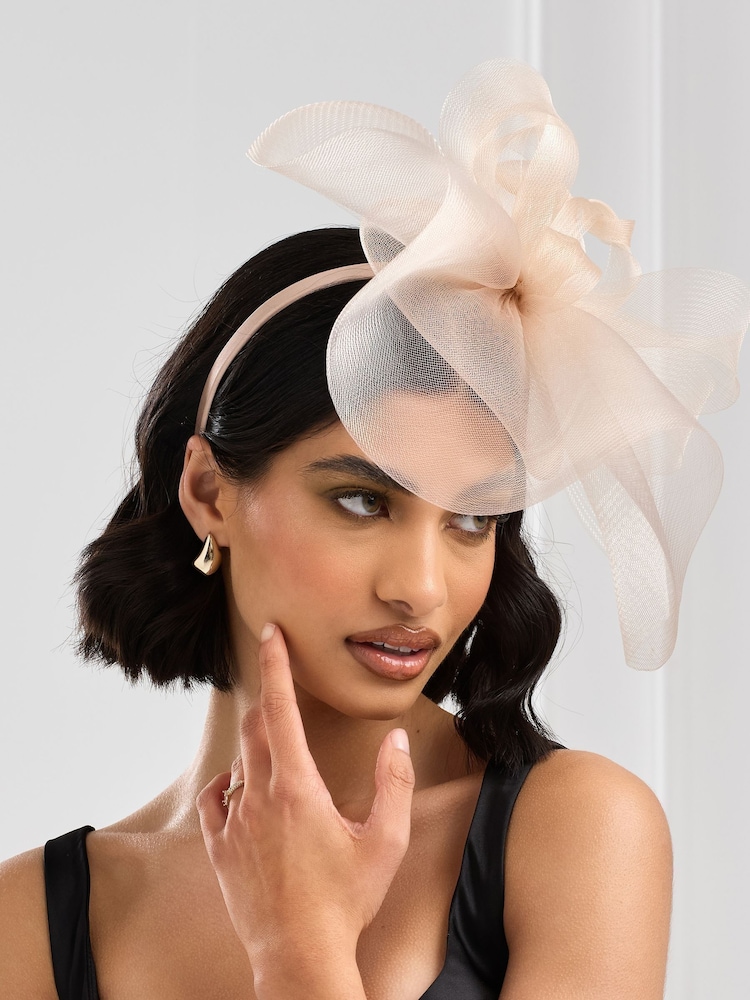 Jon Richard Nude Hat Fascinator - Image 2 of 3