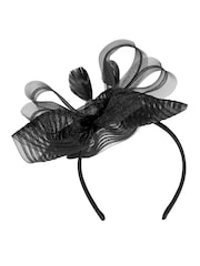 Jon Richard Black Hat Fascinator - Image 1 of 1