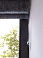 Blue Dark Navy Ready Made Blackout Roman Blinds With Heavyweight Chenille - Image 6 of 7