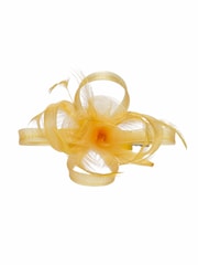 Jon Richard Yellow Small Feather Fascinator Clip - Image 1 of 3