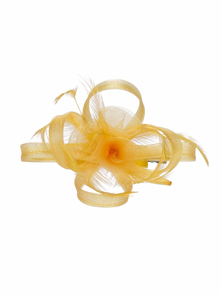 Jon Richard Yellow Small Feather Fascinator Clip - Image 1 of 3