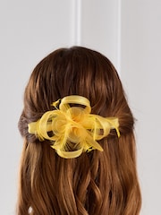 Jon Richard Yellow Small Feather Fascinator Clip - Image 3 of 3