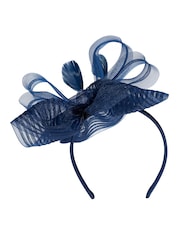 Jon Richard Blue Hat Fascinator - Image 1 of 3