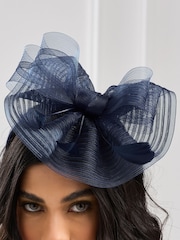 Jon Richard Blue Hat Fascinator - Image 2 of 3