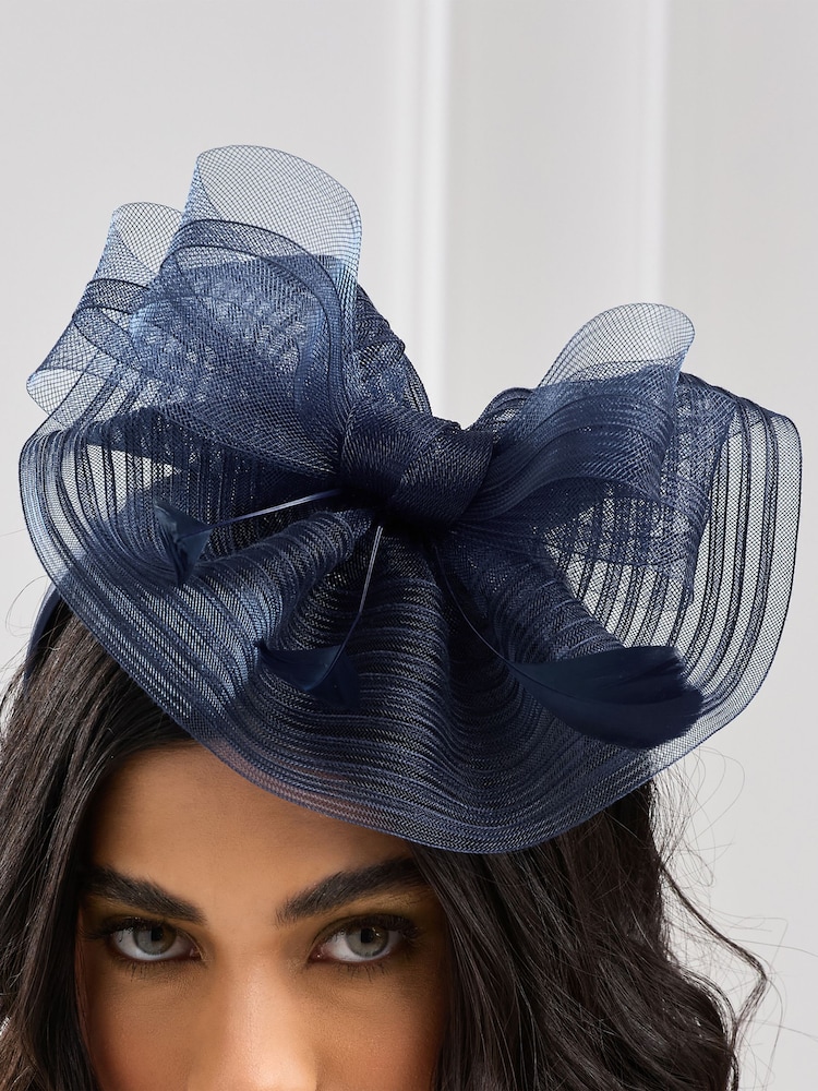 Jon Richard Blue Hat Fascinator - Image 2 of 3