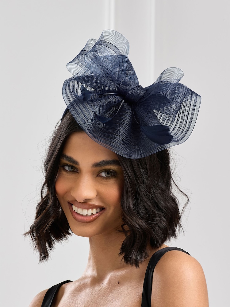 Jon Richard Blue Hat Fascinator - Image 3 of 3