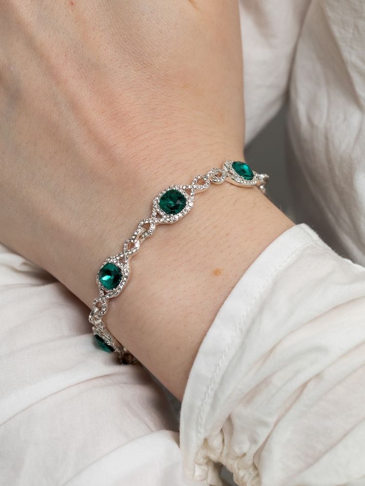 Jon Richard Silver Infinity Bracelet - Image 1 of 2