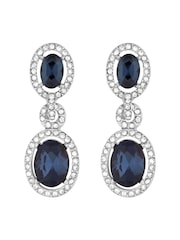 Jon Richard Silver Tone Halo Earrings - Image 1 of 4