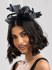 Jon Richard Black Medium Fascinator Headband - Image 1 of 3