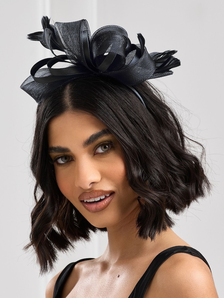 Jon Richard Black Medium Fascinator Headband - Image 1 of 3