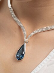 Jon Richard Silver Statement Peardrop Necklace - Image 4 of 5