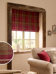 Red Ready Made Lined Roman Blind Highland Check - Image 1 of 1
