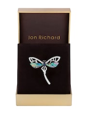 Jon Richard Silver Tone Gift Boxed Abalone Dragonfly Brooch - Image 1 of 2