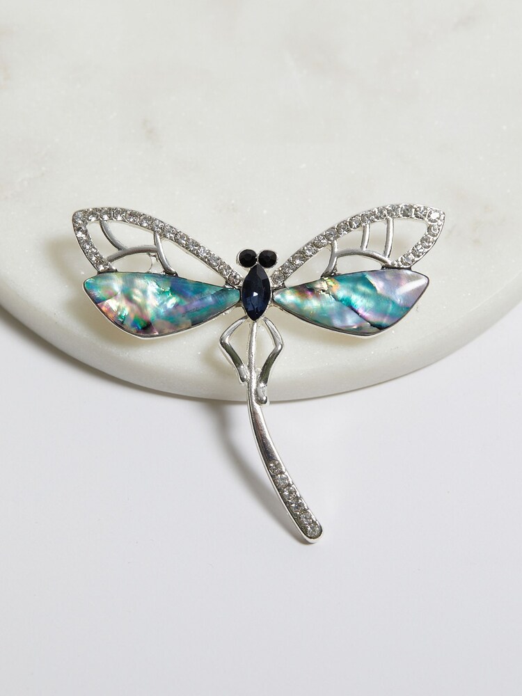 Jon Richard Silver Tone Gift Boxed Abalone Dragonfly Brooch - Image 2 of 2