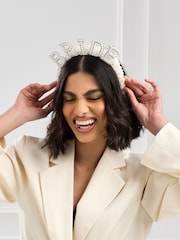 Jon Richard White Bride Pearl Headband - Image 2 of 4