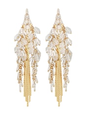 Jon Richard Gold Statement Faceted Bead Linear Earrings - Image 4 of 4