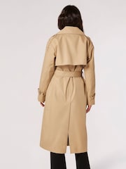Apricot Natural Longline Trench Coat - Image 2 of 6