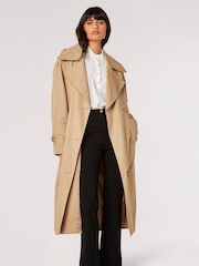Apricot Natural Longline Trench Coat - Image 3 of 6