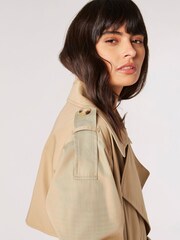 Apricot Natural Longline Trench Coat - Image 5 of 6