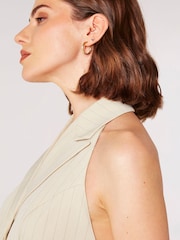 Apricot Natural Backless Pinstripe Waistcoat - Image 4 of 4