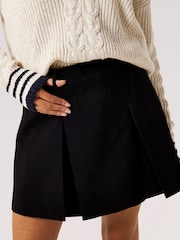 Apricot Black Pleated Tailored Mini Skirt - Image 4 of 4