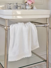 Shabby Chic by Rachel Ashwell® White Crochet Lace 100% Cotton Towel - Image 1 of 5