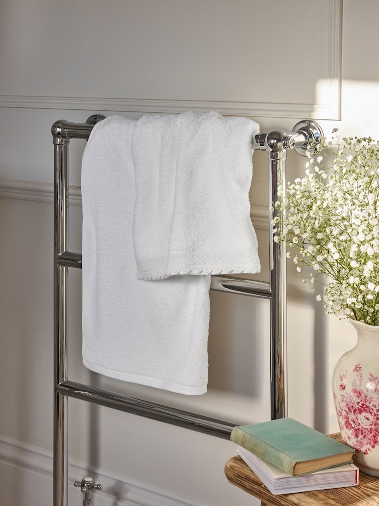 Shabby Chic by Rachel Ashwell® White Crochet Lace 100% Cotton Towel - Image 2 of 5