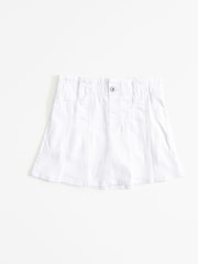 Abercrombie & Fitch Denim Pleated White Skirt With Belt - Image 6 of 6