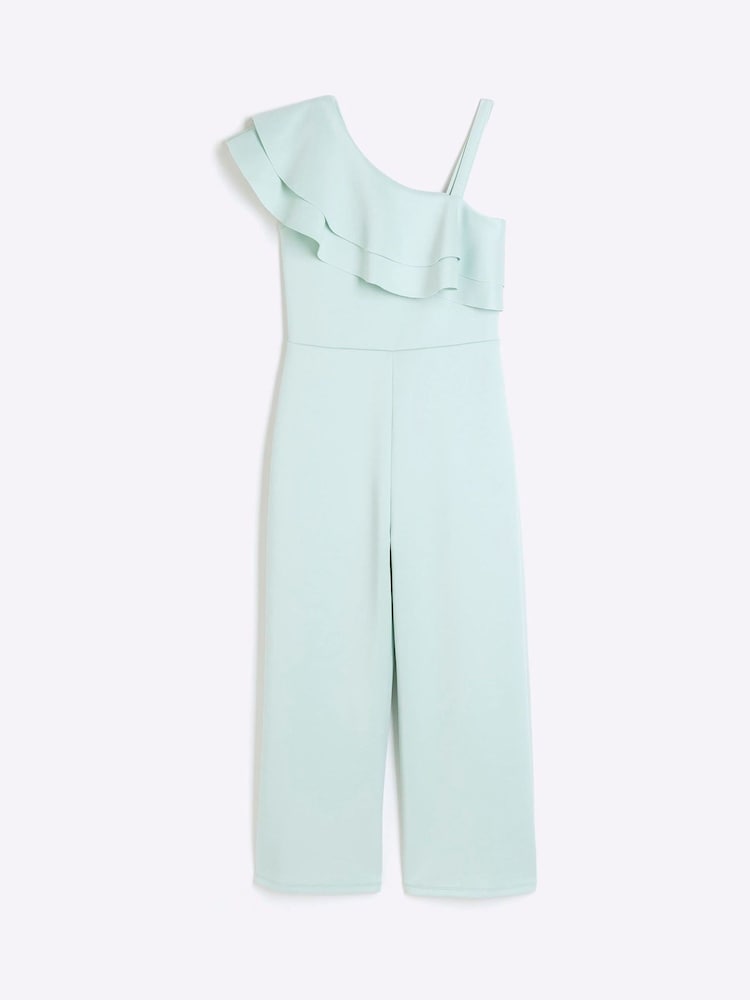 River Island Mädchen Scuba-Jumpsuit, Mintgrün - Bild 1 von 3