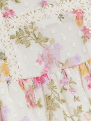 River Island Pink Mini Girls Floral Chiffon Dress - Image 4 of 4