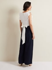 Phase Eight Blue Ayla Ruffle Jumpsuit - Image 2 of 7