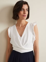 Phase Eight Blue Ayla Ruffle Jumpsuit - Image 5 of 7