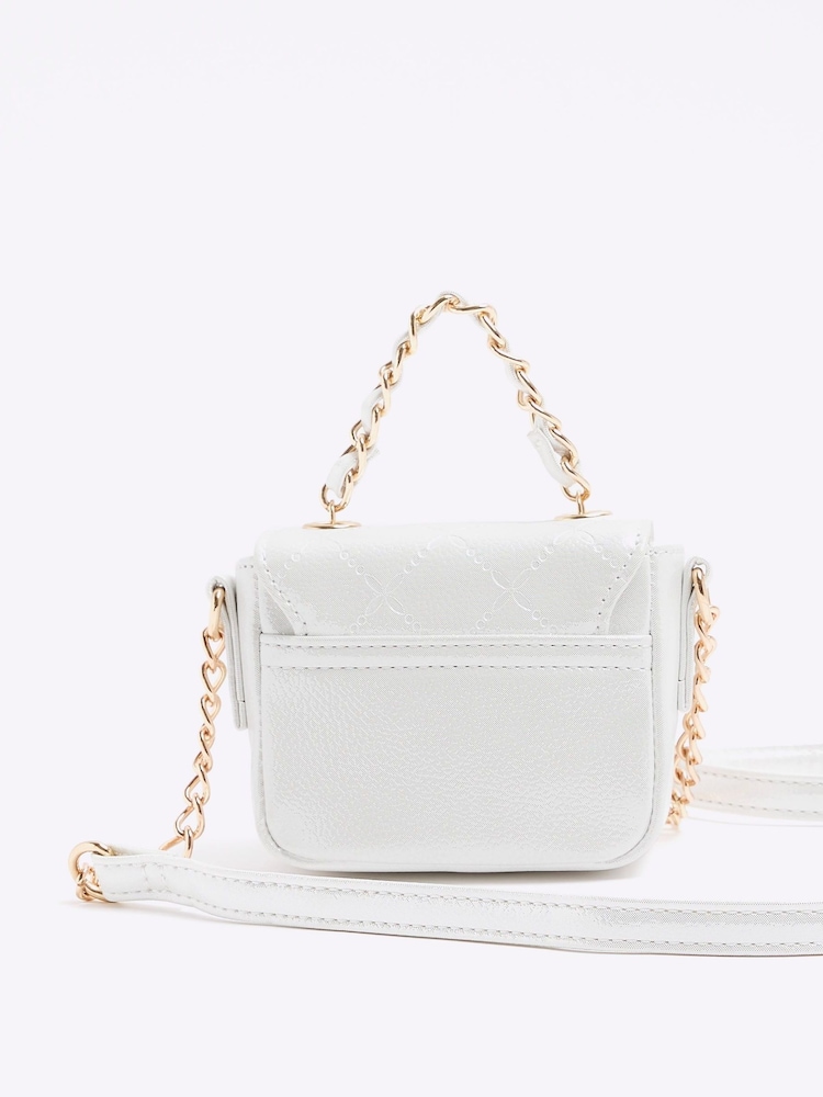 River Island White Girls Iridescent Mini Cross Body Bag - Image 2 of 6