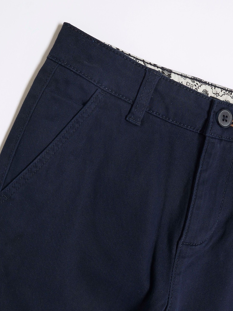 River Island Blue Boys 100% Cotton Chinos Trousers - Image 3 of 3 River Island Blue Boys 100% Cotton Chinos Trousers - Image 3 of 3