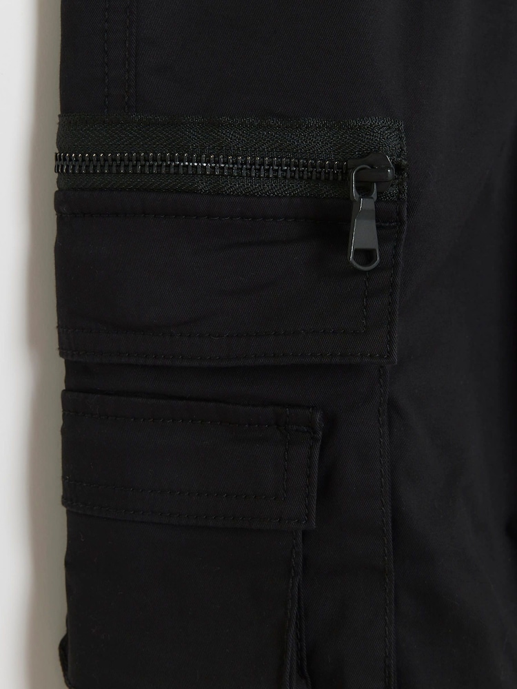 River Island Black Boys Tech Cargo Trousers - Image 3 of 3