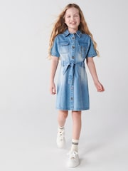 River Island Blue Older Girls Shirt Dress - Image 1 of 5