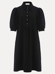 Phase Eight Black Claudia Button Swing Mini Dress - Image 6 of 6