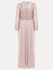 Phase Eight Pink Petite Mariposa Lace Jumpsuit - Image 7 of 7