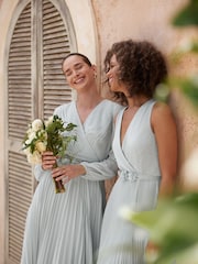 Phase Eight Blue Alecia Pleat Maxi Dress - Image 1 of 8